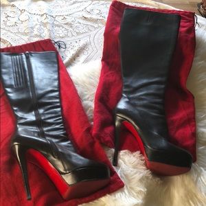 Christian Louboutin Botalili Tall Red Sole Boot